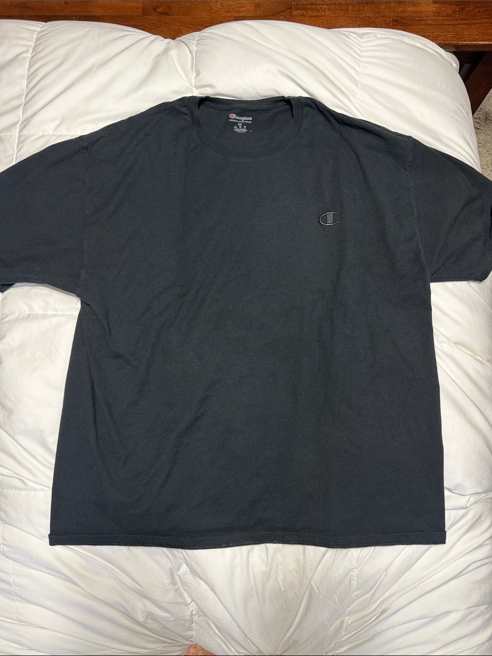 Men’s Champion Black Short-Sleeve Crewneck Tee